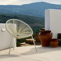 ACAPULCO Silla Lounge Blanco|CASA