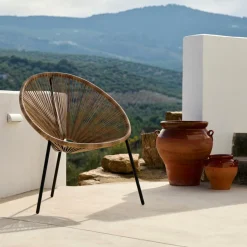 ACAPULCO Silla Lounge Negro, Natural|CASA Best