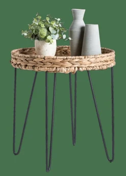 AKELA Mesa Auxiliar Negro, Natural|CASA Sale