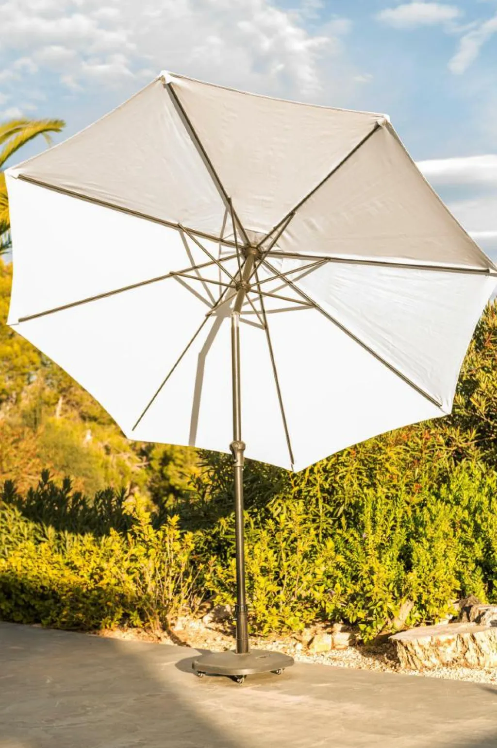 ALU Parasol Sin Pie Blanco|CASA Outlet