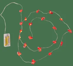 ARO Guirnalda Con 20 Leds 2 Diseños Rojo, Verde|CASA Hot