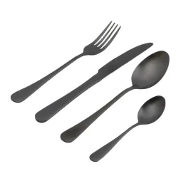 AXELLE Cubierto De 16 Piezas Negro|CASA Discount