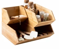 BAMBOO Caja De Almacenaje Maceta Hierbas Natural|CASA Online