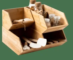 BAMBOO Organizador Apilable Natural|CASA Outlet