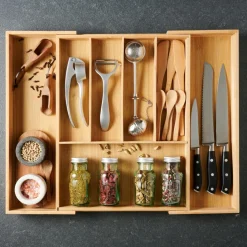BAMBOO Organizador Cajón Extensible Natural|CASA Hot