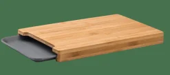 BAMBOO Tabla Para Cortar Con Recipiente Gris, Natural|CASA Discount