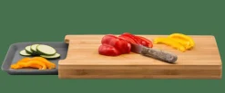 BAMBOO Tabla Para Cortar Con Recipiente Gris, Natural|CASA Discount