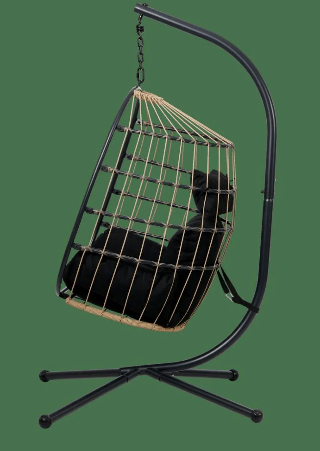 BAZAI Silla Colgante Con Soporte Negro|CASA Best
