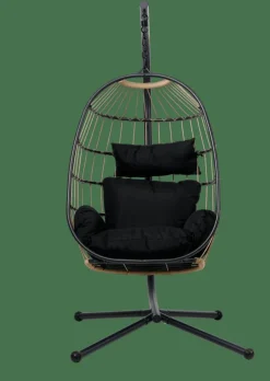 BAZAI Silla Colgante Con Soporte Negro|CASA Best