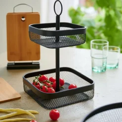 BLACK LUNAR Cesta Cuadrada De 2 Piezas Negro|CASA Clearance