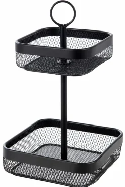 BLACK LUNAR Cesta Ovalada De 2 Piezas Negro|CASA New