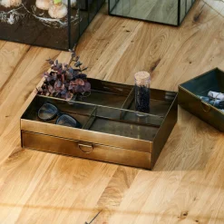 BRASS Organizador De Escritorios Bronceado|CASA Outlet
