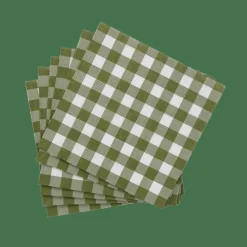 CHECK GREEN Paquete De 20 Servilletas Verde|CASA Outlet
