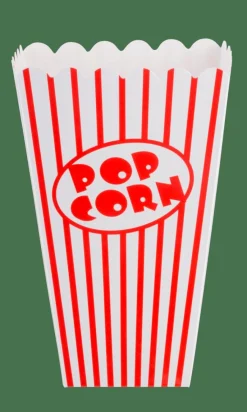 CINEMA Vaso De Palomitas Juego De 8 Blanco, Rojo|CASA Sale