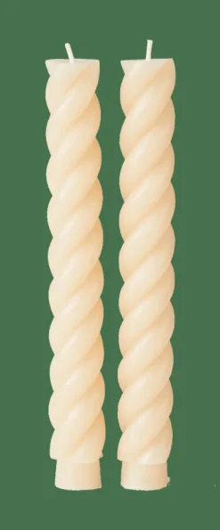 CURL Velas Juego De 2 Beis|CASA Clearance
