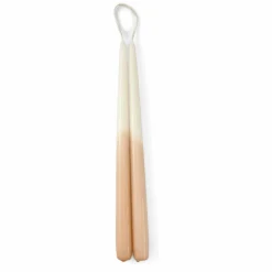 DUO Velas Largas Juego De 2 Crema, Menta, Multicolor|CASA Best