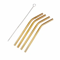 FANCY Cañas Para Cóctel Con Escobilla Plateado|CASA Discount
