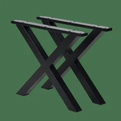 FORMAX Mesa De Jardín Con Patas En X Negro|CASA Hot
