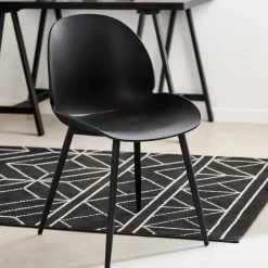 FREYA Silla De Comedor Negro|CASA Outlet