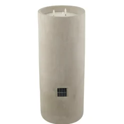 FUEGO Vela Led Solar Gris Claro|CASA Best