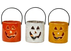 HALLOWEEN Portavelas Naranja|CASA Outlet