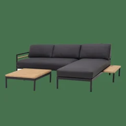HANNA Lounge Mesa Auxiliar Negro, Natural|CASA Online