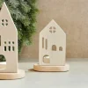 HOME Soporte Para Vela Pequeña Blanco, Natural|CASA Sale