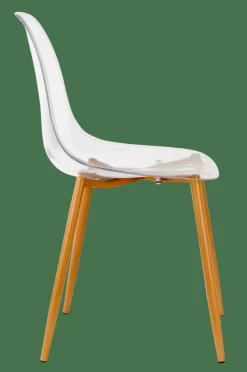 ICE Silla De Comedor Transparente, Natural|CASA Outlet