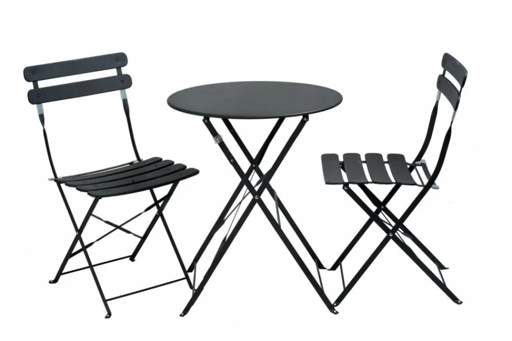 IMPERIAL Conjunto Bistro Redondo Negro|CASA Outlet