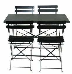 IMPERIAL Conjunto Bistro Rectangular Negro|CASA Best