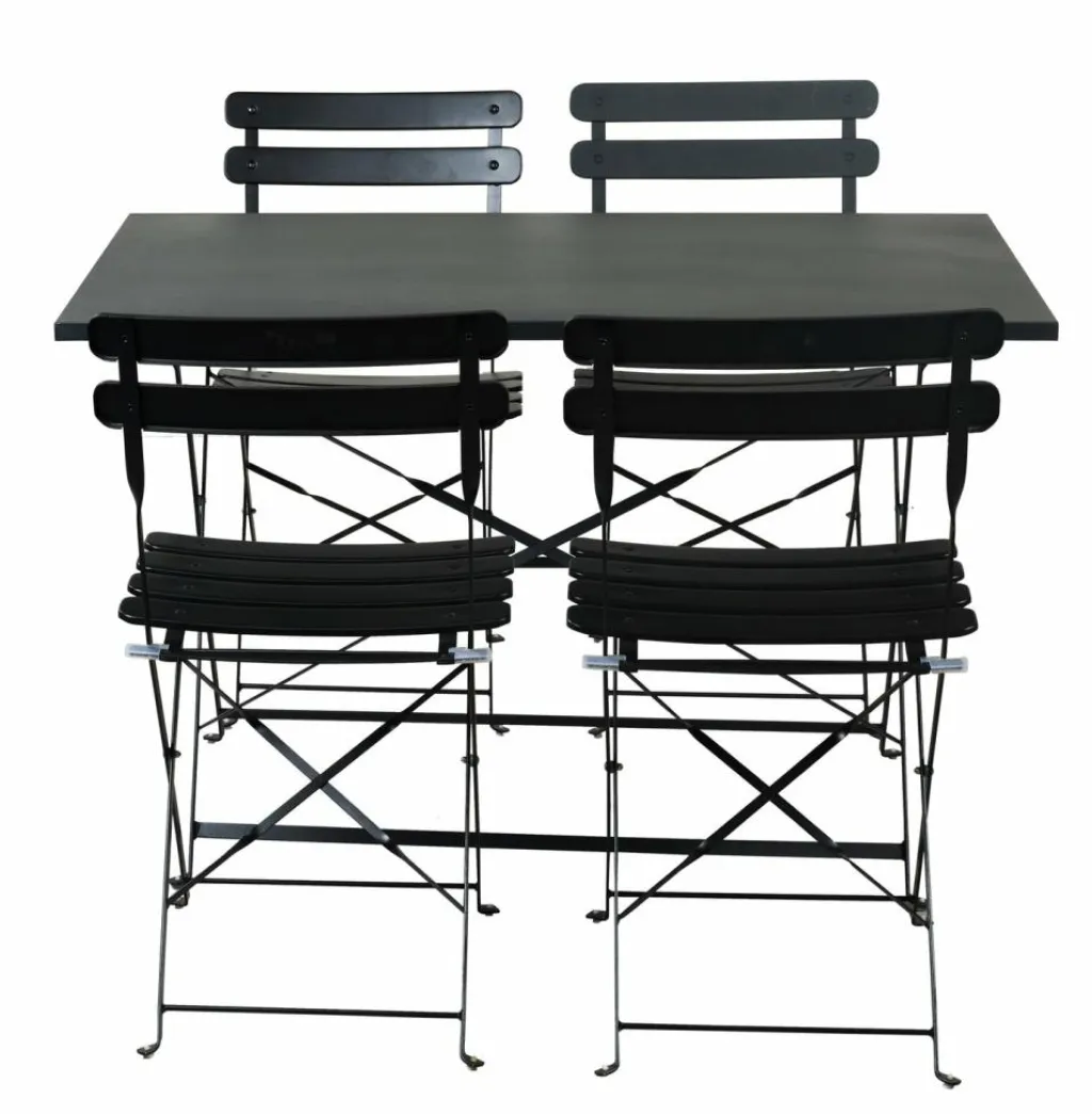 IMPERIAL Conjunto Bistro Rectangular Negro|CASA Best