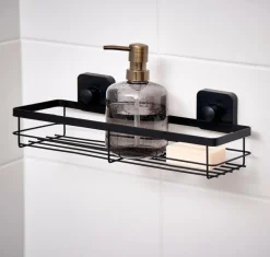 INDUSTRIA Cesta De Ducha Con Ventosas Negro|CASA Hot