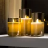 ION Velas LED Juego De 3 Gris|CASA New