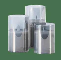 ION Velas LED Juego De 3 Gris|CASA New