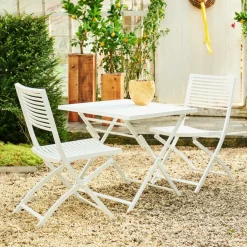 JESSE Silla Plegable Blanco, Beis|CASA Online