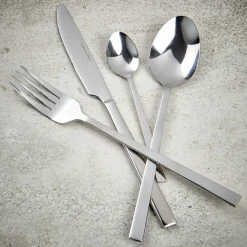 LUGANO Cubertería 16 Piezas Plateado|CASA Discount