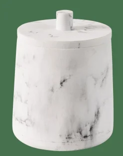 LUNA Soporte De Algodones Con Tapa Aspecto De Mármol|CASA New