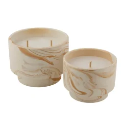 MARBLE Velas De Exterior Blanco, Naranja|CASA Best