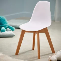 MATHIAS Silla Para Niños Blanco, Natural|CASA Hot