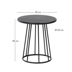 MILLER Mesa Auxiliar Negro|CASA Outlet