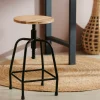 NEW BEDFORD Taburete Negro, Natural|CASA Clearance