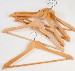 NEW WOOD Perchas Juego De 5 Natural|CASA New