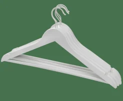 NEW WOOD Perchas Juego De 5 Blanco|CASA New