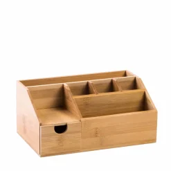 ORGANOO Soporte De Bastoncillos Transparente, Natural|CASA