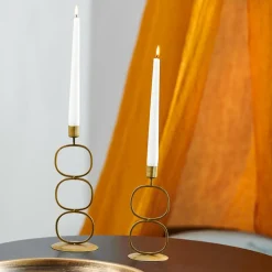 OVAL Portavelas Dorado|CASA Outlet