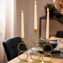 OVAL Soporte Para Vela Pequeña Bronceado|CASA Hot
