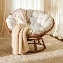PAPASAN Silla Natural, Blanco Apagado|CASA Outlet