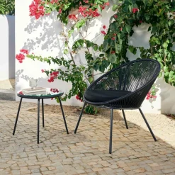 PAPAYO & ACAPULCO Conjunto Lounge Negro|CASA Online