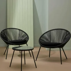 PAPAYO & ACAPULCO Conjunto Lounge Negro|CASA Discount