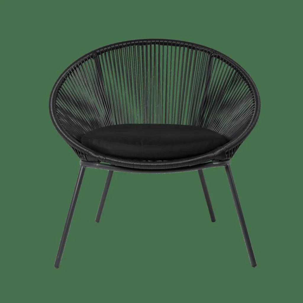 PAPAYO Silla Lounge Negro|CASA Hot